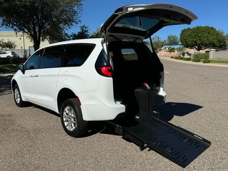 Used Wheelchair Van For Sale: 2025 Chrysler Pacifica Select Wheelchair Accessible Van For Sale with a FR Conversions Manual Rear Entry on it. VIN: 2C4RC1BG4SR512108