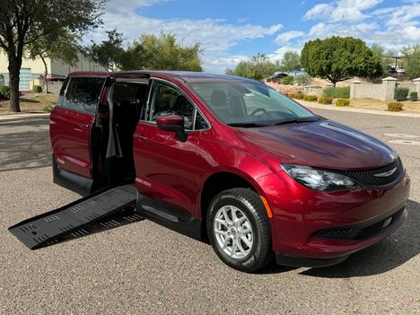 Used Wheelchair Van For Sale: 2022 Chrysler Voyager LX Wheelchair Accessible Van For Sale with a Vantage Mobility Legend on it. VIN: 2C4RC1CG7NR186808