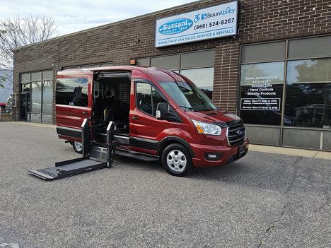 Used Wheelchair Van For Sale: 2020 Ford Transit Passenger Wagon XLT Wheelchair Accessible Van For Sale with a BraunAbility on it. VIN: 1FMZK1C85LKB38243