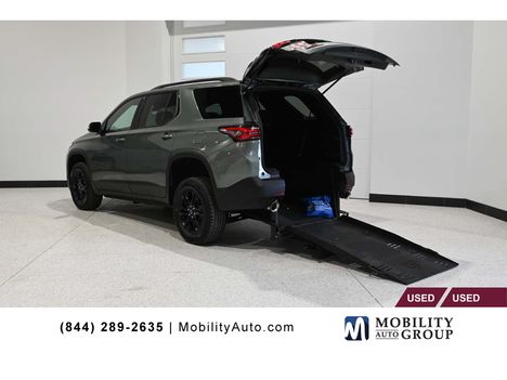 Used Wheelchair Van For Sale: 2023 Chevrolet Traverse LT Mobility Handicap SUV Wheelchair Accessible Van For Sale with a FMI Long Channel Manual Rear Entry on it. VIN: 1GNERGKW9PJ159987