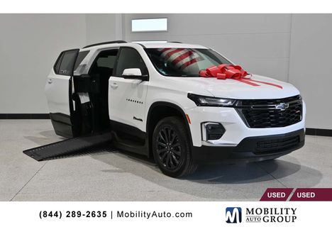 Used Wheelchair Van For Sale: 2023 Chevrolet Traverse RS Mobility Handicap SUV Wheelchair Accessible Van For Sale with a Braunability MXV Power In-Floor Side Entry on it. VIN: 1GNERJKW3PJ158217