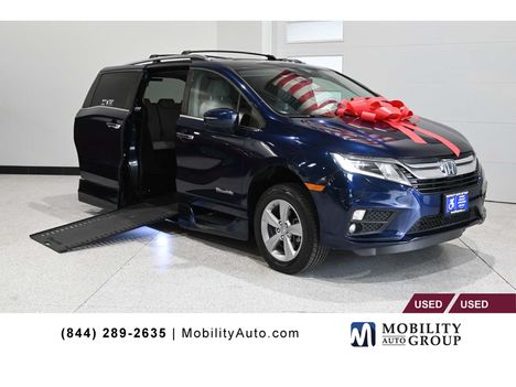 Used Wheelchair Van For Sale: 2019 Honda Odyssey EX-L Mobility Handicap Van Wheelchair Accessible Van For Sale with a Braunability XI in-floor Power Side Entry on it. VIN: 5FNRL6H79KB073939