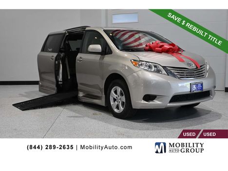 Used Wheelchair Van For Sale: 2015 Toyota Sienna LE Mobility Handicap Van Wheelchair Accessible Van For Sale with a Braunability XI in-floor Power Side Entry on it. VIN: 5TDKK3DCXFS627254