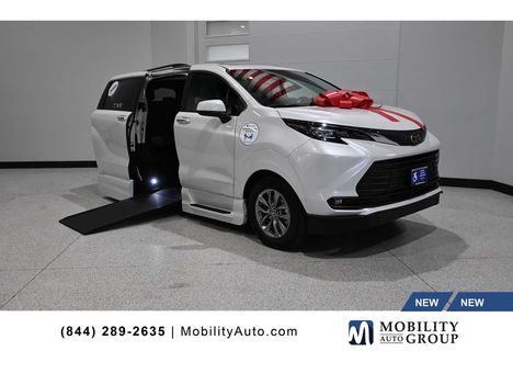 New Wheelchair Van For Sale: 2026 Toyota Sienna XLE AWD Mobility Handicap Van Wheelchair Accessible Van For Sale with a VMI NorthStar Power In-Floor Side Entry on it. VIN: 5TDYSKFC5TS285905