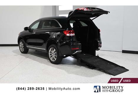 Used Wheelchair Van For Sale: 2018 Kia Sorento SX Limited V6 Mobility Handicap SUV Wheelchair Accessible Van For Sale with a FMI Long Channel Manual Rear Entry on it. VIN: 5XYPK4A59JG373446