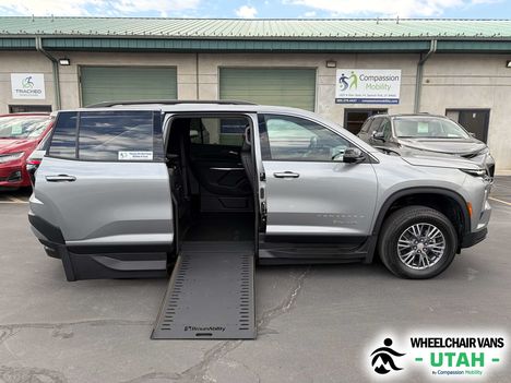 New Wheelchair Van For Sale: 2026 Chevrolet Traverse LT Wheelchair Accessible Van For Sale with a BraunAbility Chevrolet Traverse - Wheelchair SUV on it. VIN: 1GBERGKS4TJ368381