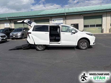 New Wheelchair Van For Sale: 2026 Toyota Sienna LE Wheelchair Accessible Van For Sale with a VMI Toyota Sienna Hybrid - Rear Entry - FWD on it. VIN: 5TDKRKEC4TS318556