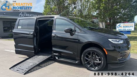 Used Wheelchair Van For Sale: 2023 Chrysler Pacifica Touring L Sport Wheelchair Accessible Van For Sale with a BraunAbility Chrysler Foldout XT on it. VIN: 2C4RC1BG4PR538294