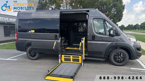 New Wheelchair Van For Sale: 2024 Ram Promaster 2500 SLT+ High Roof Wheelchair Accessible Van For Sale with a Commercial Vans Ram Promaster on it. VIN: 3C6LRVPG4RE106028