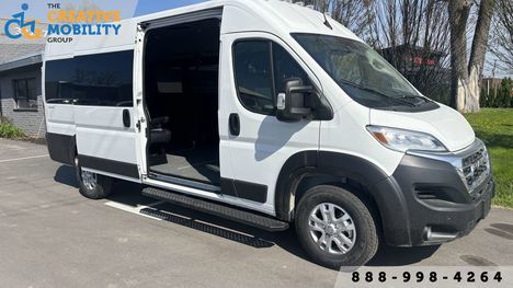 New Wheelchair Van For Sale: 2025 Ram Promaster 3500 SLT+ High Roof Wheelchair Accessible Van For Sale with a Prime-Time Specialty Vehicles Ram ProMaster and Ram ProMaster City on it. VIN: 3C6MRVUG6SE569108