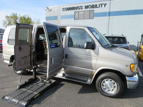 Used Wheelchair Van For Sale: 2002 Ford Econoline E-150 Wheelchair Accessible Van For Sale with a Non Branded Wheelchair Lift & Tiedowns on it. VIN: 1FDRE14W32HB58989
