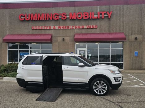 Used Wheelchair Van For Sale: 2016 Ford Explorer Limited Wheelchair Accessible Van For Sale with a BraunAbility MXV Wheelchair SUV on it. VIN: 1FM5K7F81GGD06188