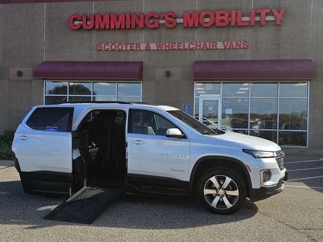 Used Wheelchair Van For Sale: 2022 Chevrolet Traverse LT Leather Wheelchair Accessible Van For Sale with a BraunAbility Chevrolet Traverse - Wheelchair SUV on it. VIN: 1GNERHKW4NJ114863