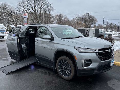 Used Wheelchair Van For Sale: 2023 Chevrolet Traverse RS Wheelchair Accessible Van For Sale with a BraunAbility Chevrolet Traverse - Wheelchair SUV on it. VIN: 1GNERJKWXPJ317623