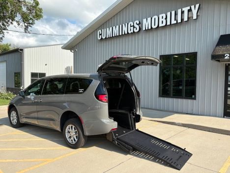 New Wheelchair Van For Sale: 2025 Chrysler Pacifica Select Wheelchair Accessible Van For Sale with a BraunAbility Chrysler Manual Rear-Entry on it. VIN: 2C4RC1BG0SR528757