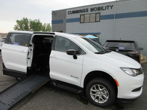 New Wheelchair Van For Sale: 2025 Chrysler Voyager LX Wheelchair Accessible Van For Sale with a BraunAbility Commercial Side-Entry Chrysler Voyager on it. VIN: 2C4RC1CG1SR613413