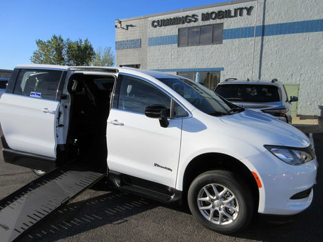 New Wheelchair Van For Sale: 2026 Chrysler Voyager LX Wheelchair Accessible Van For Sale with a Commercial Vans Chrysler ADA Entervan on it. VIN: 2C4RC1CG4TR274535