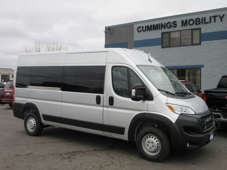 New Wheelchair Van For Sale: 2026 Ram 2500 Tradesman Wheelchair Accessible Van For Sale with a Commercial Vans CMC ProMaster Transporter on it. VIN: 3C6LRVPG5TE177732