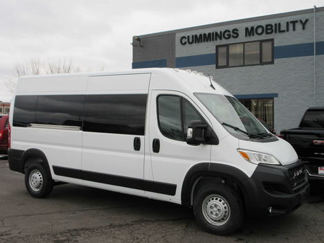 New Wheelchair Van For Sale: 2026 Ram 2500 Tradesman Wheelchair Accessible Van For Sale with a Commercial Vans CMC ProMaster Transporter on it. VIN: 3C6LRVPG7TE177733