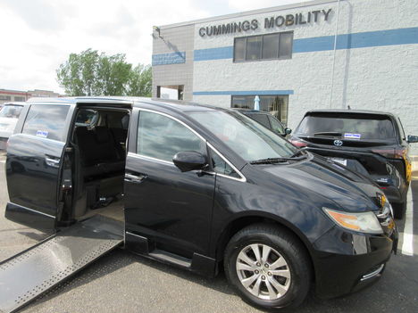 Used Wheelchair Van For Sale: 2015 Honda Odyssey EX-L w/Rear Entertainment Wheelchair Accessible Van For Sale with a Rollx Vans Rollx In Floor Honda on it. VIN: 5FNRL5H69FB018043