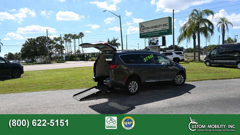 Used Wheelchair Van For Sale: 2019 Chrysler Pacifica Touring L Wheelchair Accessible Van For Sale with a Ryno Mobility Ryno Mobility Rear Entry on it. VIN: 2C4RC1BG8KR651187