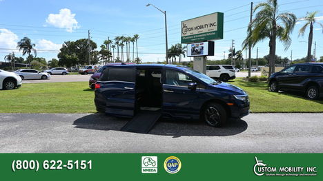 Used Wheelchair Van For Sale: 2023 Honda Odyssey Elite Wheelchair Accessible Van For Sale with a BraunAbility Honda Power Infloor on it. VIN: 5FNRL6H93PB009985