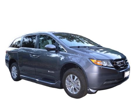 Used Wheelchair Van For Sale: 2014 Honda Odyssey EX-L Wheelchair Accessible Van For Sale with a BraunAbility - Honda Entervan II on it. VIN: 5fnrl5h64eb091058