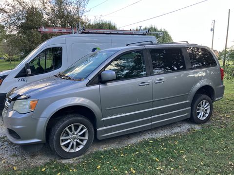 Used Wheelchair Van For Sale: 2014 Dodge Caravan SXT Wheelchair Accessible Van For Sale with a AMS - Dodge Legend Side Entry on it. VIN: 2C4RDGCG7ER263449