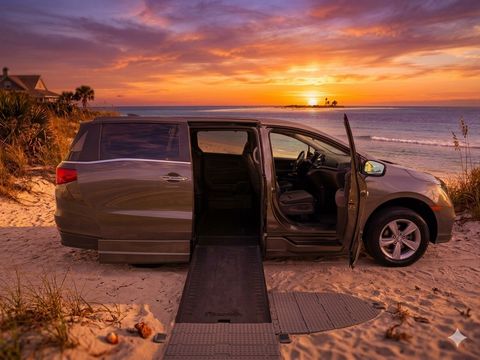 Used Wheelchair Van For Sale: 2019 Honda Odyssey EX-L Mobility Handicap Van Wheelchair Accessible Van For Sale with a BraunAbility - Honda Power Infloor on it. VIN: 5FNRl6H73KB115294