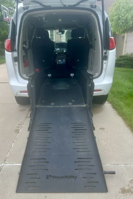 Used Wheelchair Van For Sale: 2022 Chrysler Voyager  Wheelchair Accessible Van For Sale with a BraunAbility - Chrysler NEMT Rear Entry on it. VIN: 2c4rc1cg3pr583130