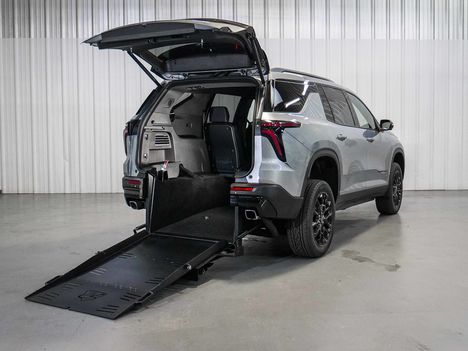 New Wheelchair Van For Sale: 2026 Chevrolet Traverse FWD LT Wheelchair Accessible Van For Sale with a Freedom Motors on it. VIN: 1GNERGKSXTJ366363