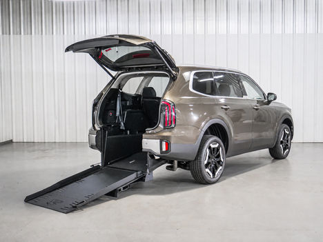 Used Wheelchair Van For Sale: 2024 Kia Telluride EX Wheelchair Accessible Van For Sale with a Freedom Motors on it. VIN: 5XYP34GC3RG516311