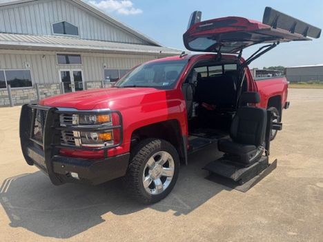 Used Wheelchair Van For Sale: 2015 Chevrolet Silverado Z71 LTZ Wheelchair Accessible Van For Sale with a ATC Wheelchair Truck Conversions 1500 Chevy & GMC Trucks on it. VIN: 3GCUKSEJ9FG285472