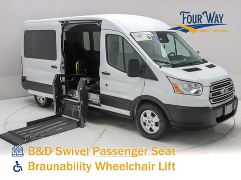 Used Wheelchair Van For Sale: 2019 Ford Transit Side-Entry Wheelchair Van Wheelchair Accessible Van For Sale with a Commercial Vans - Ford Transit  on it. VIN: 1FBZX2CG0KKA77700