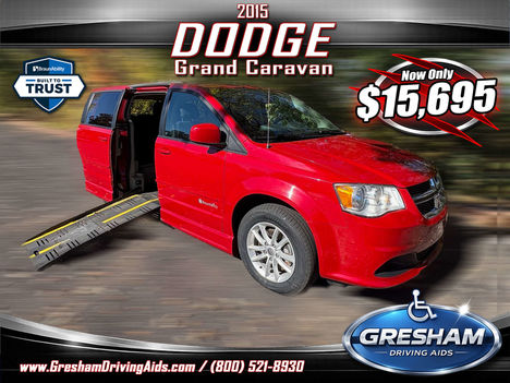 Used Wheelchair Van For Sale: 2015 Dodge Grand Caravan SXT Wheelchair Accessible Van For Sale with a BraunAbility Chrysler Companion Van on it. VIN: 2C4RDGCG6FR631380