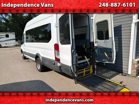Used Wheelchair Van For Sale: 2017 Ford Transit T-350 148 in EL High Roof XLT Sliding RH Wheelchair Accessible Van For Sale with a  on it. VIN: 1FBVU4XM6HKA22762
