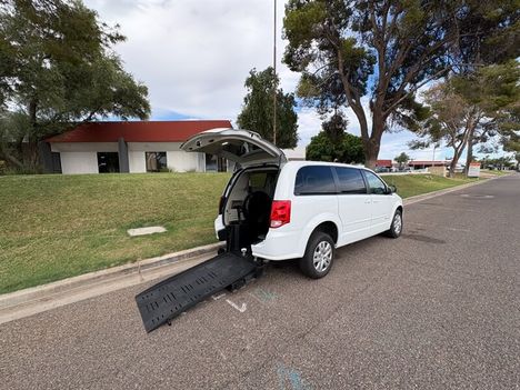 Used Wheelchair Van For Sale: 2017 Dodge Grand Caravan SE Wheelchair Accessible Van For Sale with a Ramp ADA NEMT Transport Rear Entry on it. VIN: 2C4RDGBG2HR619618