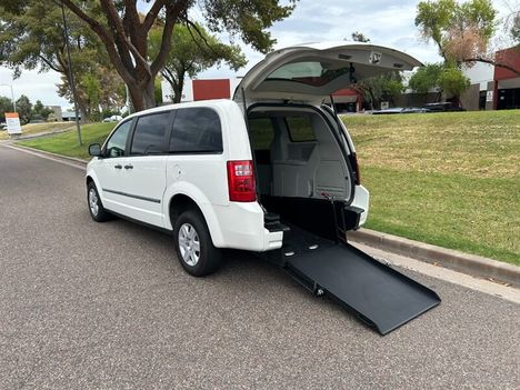 Used Wheelchair Van For Sale: 2009 Dodge Grand Caravan  Wheelchair Accessible Van For Sale with a Ramp ADA NEMT Transport Rear Entry on it. VIN: 2D8HN11E69R623258
