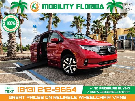 Used Wheelchair Van For Sale: 2025 Honda Odyssey EX-L Wheelchair Accessible Van For Sale with a  on it. VIN: 5FNRL6H69SB032105
