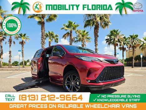 Used Wheelchair Van For Sale: 2024 Toyota Sienna XSE Wheelchair Accessible Van For Sale with a  on it. VIN: 5TDDRKEC4RS207264