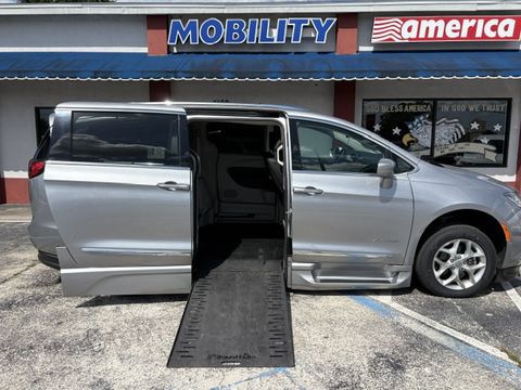 Used Wheelchair Van For Sale: 2018 Chrysler Pacifica Touring Wheelchair Accessible Van For Sale with a BraunAbility - Chrysler Foldout XT on it. VIN: 2C4RC1FG6JR114049