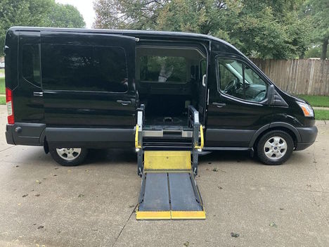 Used Wheelchair Van For Sale: 2018 Ford Transit 350 XLT 3dr LWB Medium Roof Passenger Va Wheelchair Accessible Van For Sale with a  on it. VIN: 1FBAX2CG2JKB22891