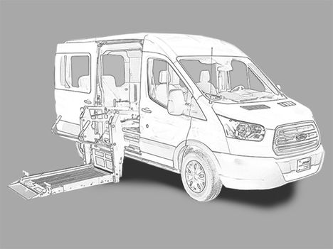 Used Wheelchair Van For Sale: 2019 Ford Transit 150 XL Wheelchair Accessible Van For Sale with a Driverge Rear - Lift - 1-4 Seats - Smart Floor on it. VIN: 1FDZK1CMXKKB16864