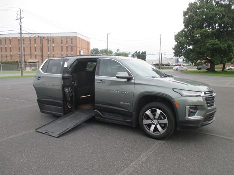 Used Wheelchair Van For Sale: 2022 Chevrolet Traverse LT Leather Wheelchair Accessible Van For Sale with a BraunAbility Braun XI on it. VIN: 1GNERHKW0NJ111989