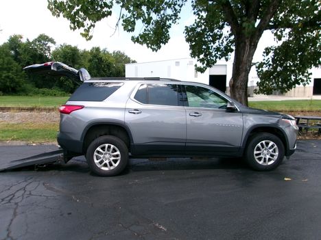 Used Wheelchair Van For Sale: 2020 Chevrolet Traverse LT Leather Wheelchair Accessible Van For Sale with a Freedom Motors Rear Entry on it. VIN: 1GNERHKW3LJ215132