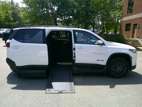 Used Wheelchair Van For Sale: 2023 Chevrolet Traverse RS Wheelchair Accessible Van For Sale with a BraunAbility Braun XI on it. VIN: 1GNERJKWXPJ139888
