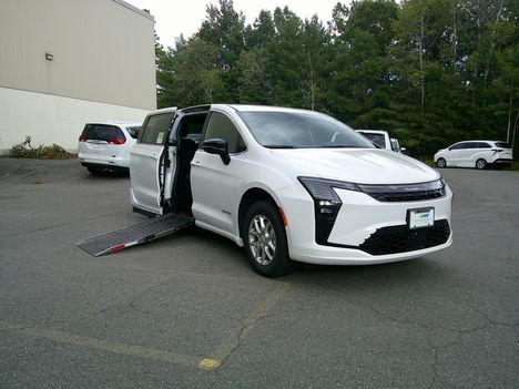New Wheelchair Van For Sale: 2027 Chrysler Pacifica Select Wheelchair Accessible Van For Sale with a Driverge Driverge Patriot on it. VIN: 2C4RC1BG0VR584752