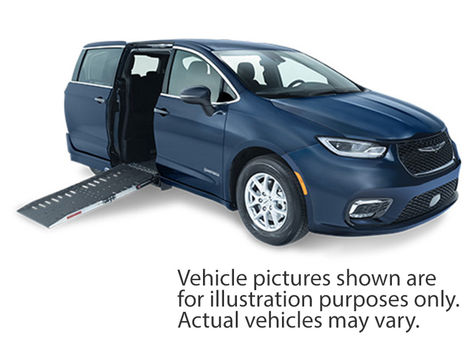 New Wheelchair Van For Sale: 2027 Chrysler Pacifica Select Wheelchair Accessible Van For Sale with a Driverge Driverge Patriot on it. VIN: 2C4RC1BG1VR584775