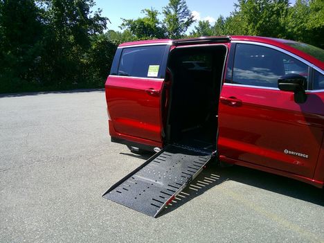 New Wheelchair Van For Sale: 2027 Chrysler Pacifica Select Wheelchair Accessible Van For Sale with a Driverge Driverge Patriot on it. VIN: 2C4RC1BG8VR577984
