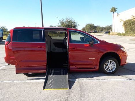 New Wheelchair Van For Sale: 2024 Chrysler Pacifica Touring L Wheelchair Accessible Van For Sale with a Driverge Driverge Quiet Ride FC on it. VIN: 2C4RC1BGXRR168472